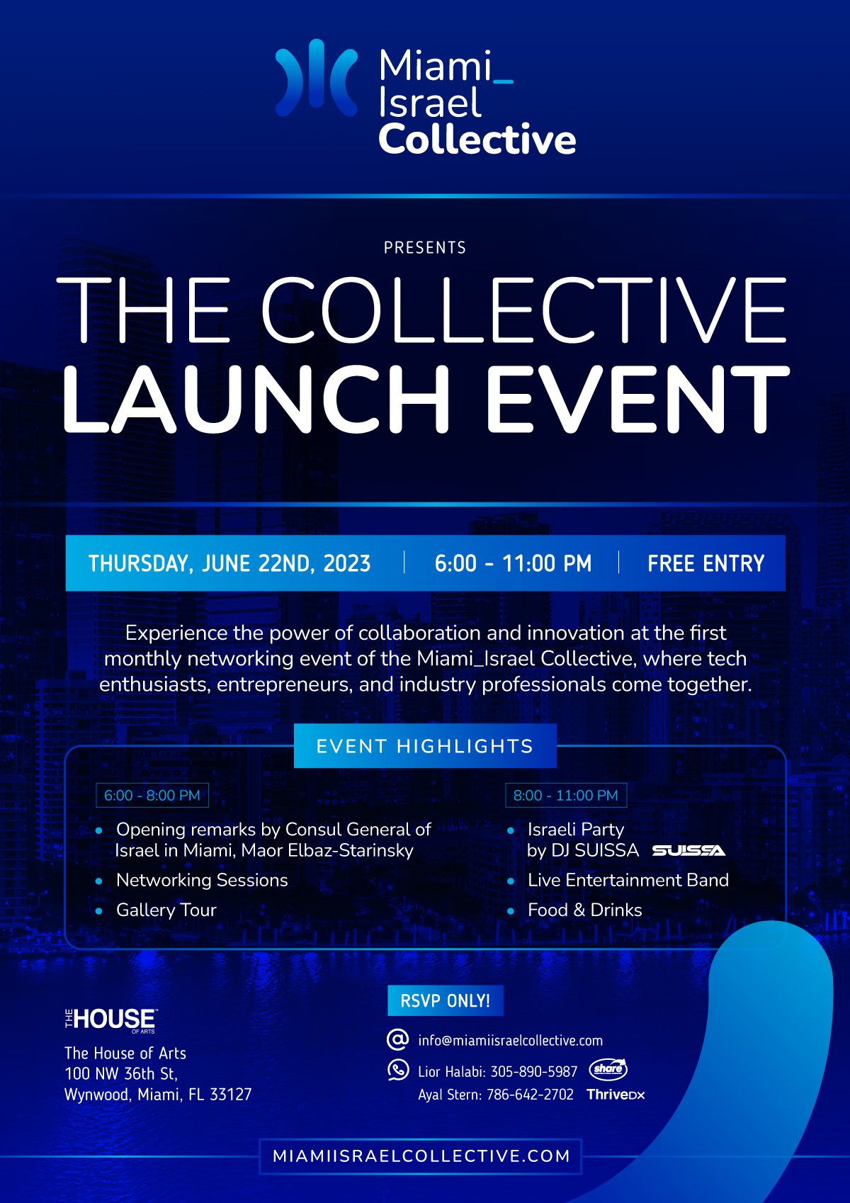 Miami_Israel Collective Launch Event official event flyer